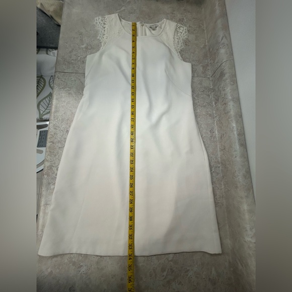 J. Crew Ivory Lace Cap Sleeve Sheath Dress with Pockets Size 2 - Picture 4 of 5